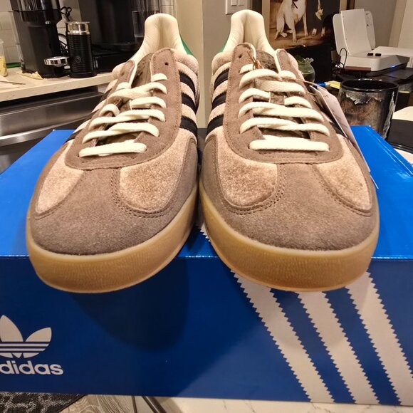 adidas Originals GAZELLE INDOOR JP7784 Earth Strata / Core Black Mens Sz 13 NEW - Picture 2 of 13